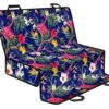 Watercolor Tropical Flower Pattern Print Pet Car Back Seat Cover - f25eead55bc9