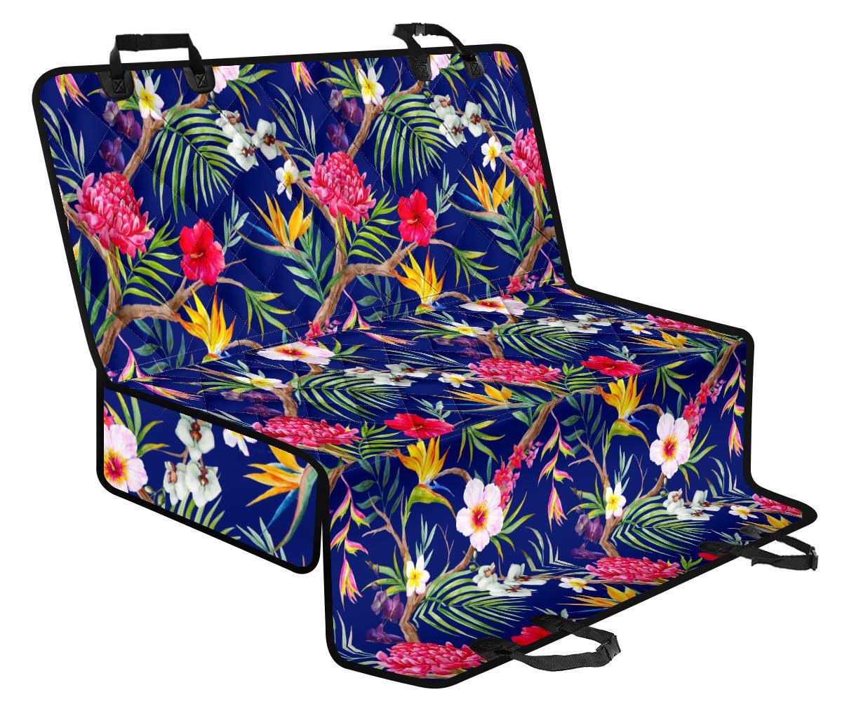 Watercolor Tropical Flower Pattern Print Pet Car Back Seat Cover - f25eead55bc9 Watercolor Tropical Flower Pattern Print Pet Car Back Seat Cover - f25eead55bc9