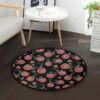 Watermelon Bicycle Round Carpet Floor Rug Living Room Bedroom Decor Round Area Rug Carpet