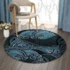 Waves Round Carpet Floor Rug Living Room Bedroom Decor Round Area Rug Carpet