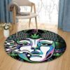 Weed Girl Round Carpet Floor Rug Living Room Bedroom Decor Round Area Rug Carpet