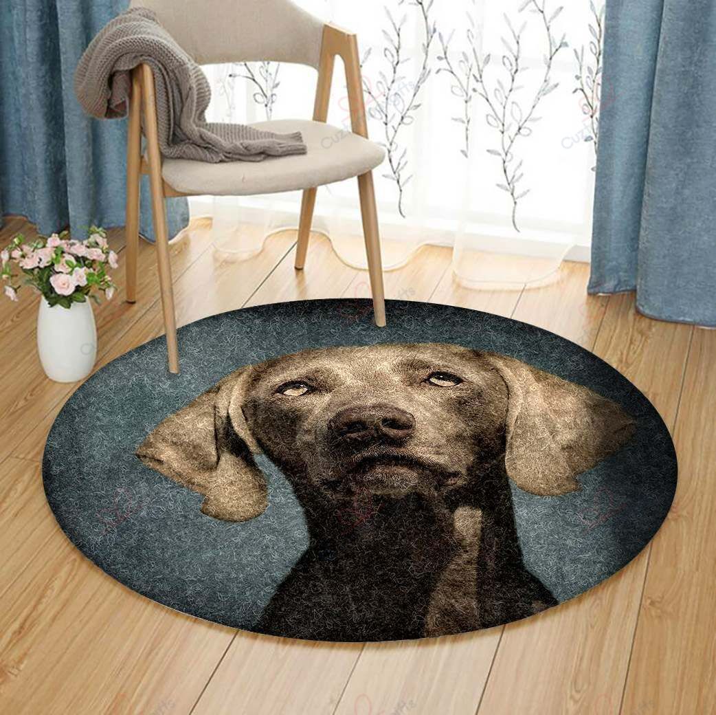 Weimaraner Dog Round Carpet Floor Rug Living Room Bedroom Decor Round Area Rug Carpet Weimaraner Dog Round Carpet Floor Rug Living Room Bedroom Decor Round Area Rug Carpet