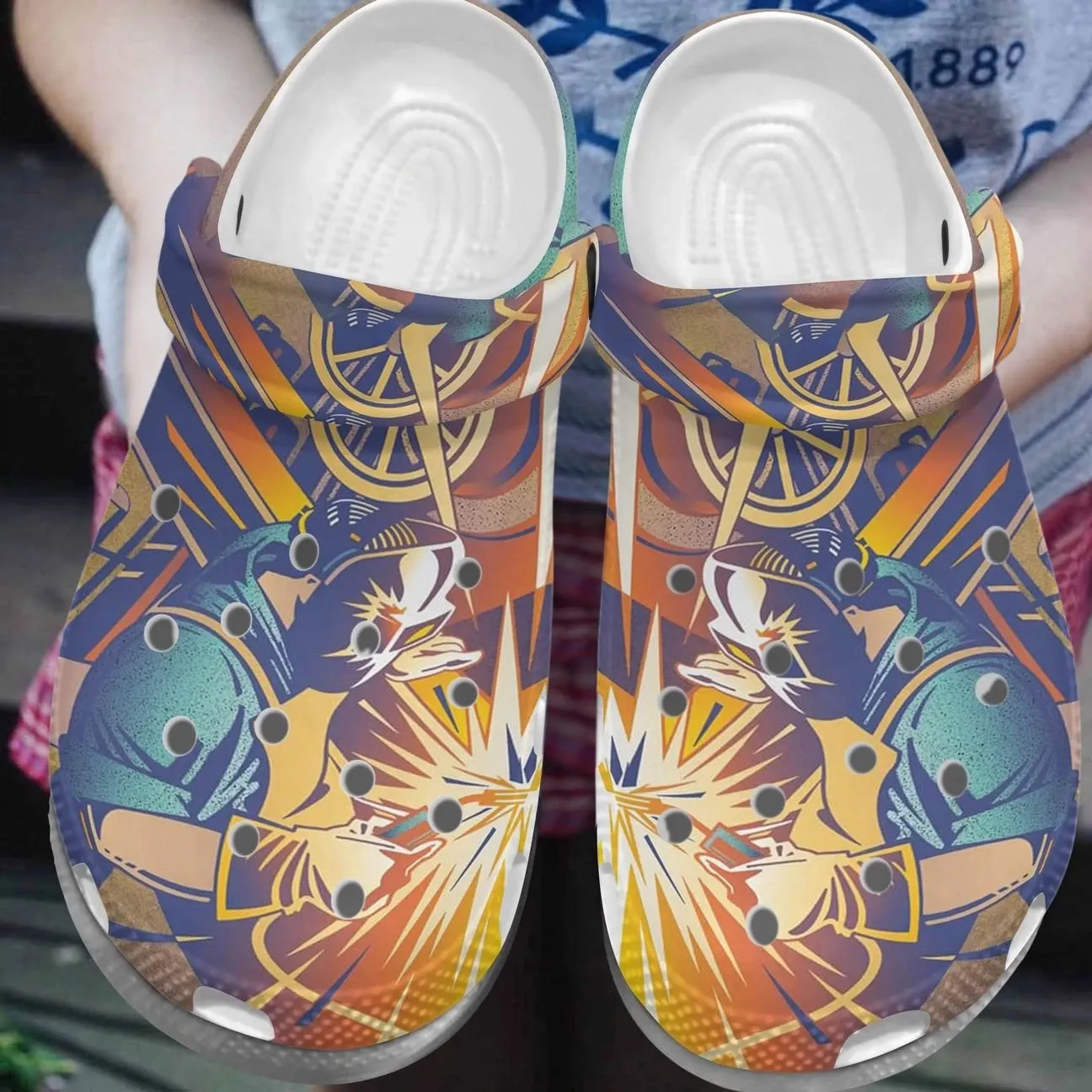 Welder Personalized Clog Custom Crocs Comfortablefashion Style Comfortable For Women Men Kid Print 3D Welding Welder Personalized Clog Custom Crocs Comfortablefashion Style Comfortable For Women Men Kid Print 3D Welding