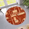 Well Woven Madison Shag Prescott Red Round Carpet Floor Rug Living Room Bedroom Decor Round Area Rug Carpet
