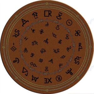 Western Brands Dark Round Carpet Floor Rug Living Room Bedroom Decor Round Area Rug Carpet
