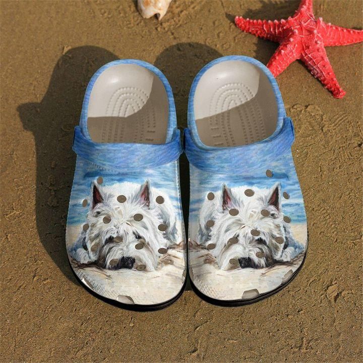 Westie Personalize Clog Custom Crocs Clog On Sandal Fashion Style Comfortable For Women Men Kid Westie Personalize Clog Custom Crocs Clog On Sandal Fashion Style Comfortable For Women Men Kid