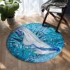 Whale Painting Round Carpet Floor Rug Living Room Bedroom Decor Round Area Rug Carpet
