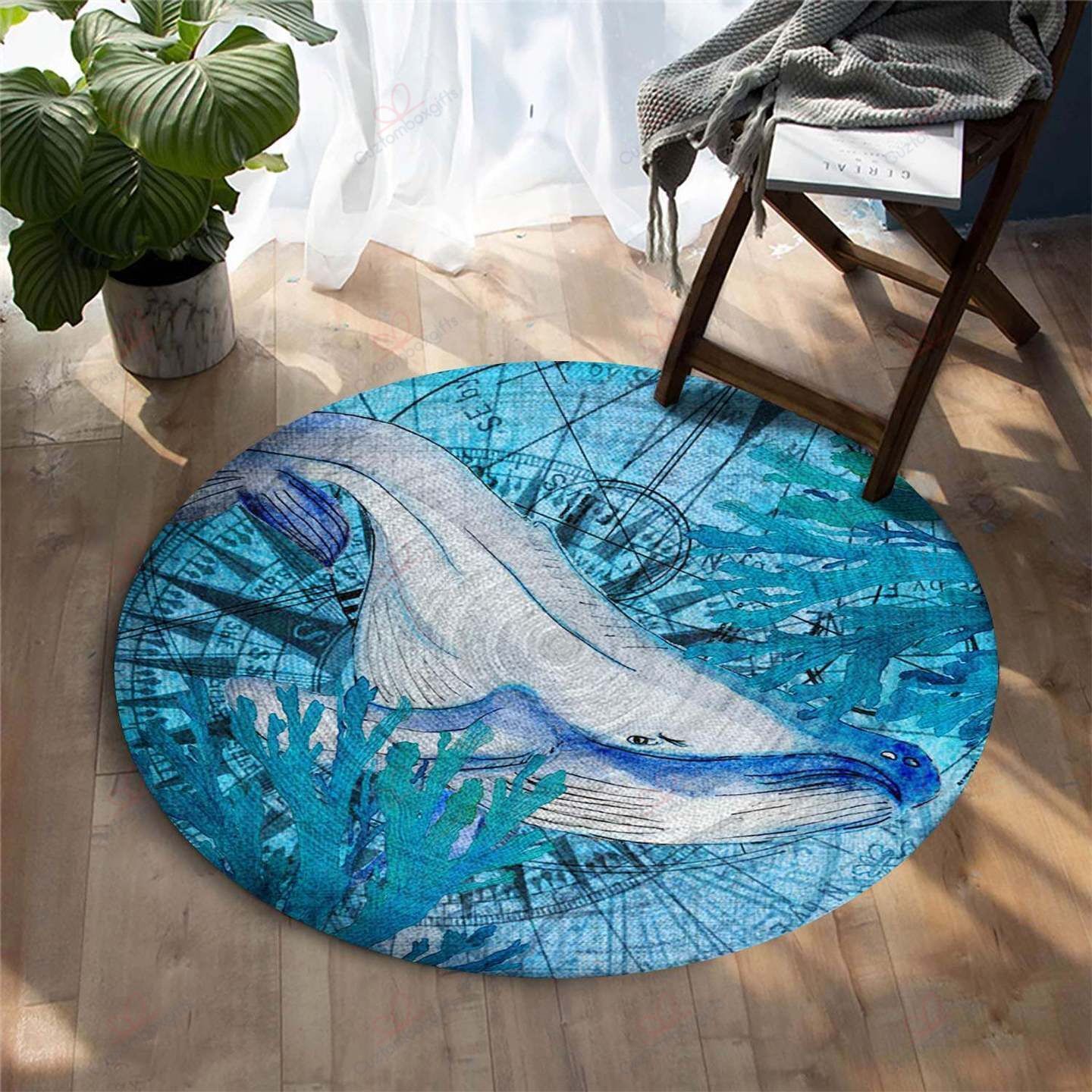 Whale Painting Round Carpet Floor Rug Living Room Bedroom Decor Round Area Rug Carpet Whale Painting Round Carpet Floor Rug Living Room Bedroom Decor Round Area Rug Carpet