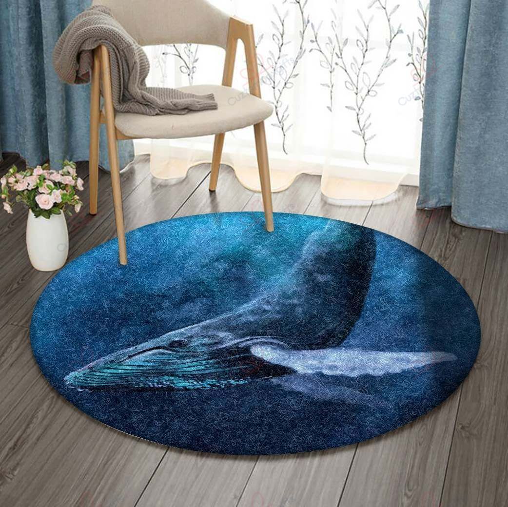 Whale Under The Sea Round Carpet Floor Rug Living Room Bedroom Decor Round Area Rug Carpet Whale Under The Sea Round Carpet Floor Rug Living Room Bedroom Decor Round Area Rug Carpet