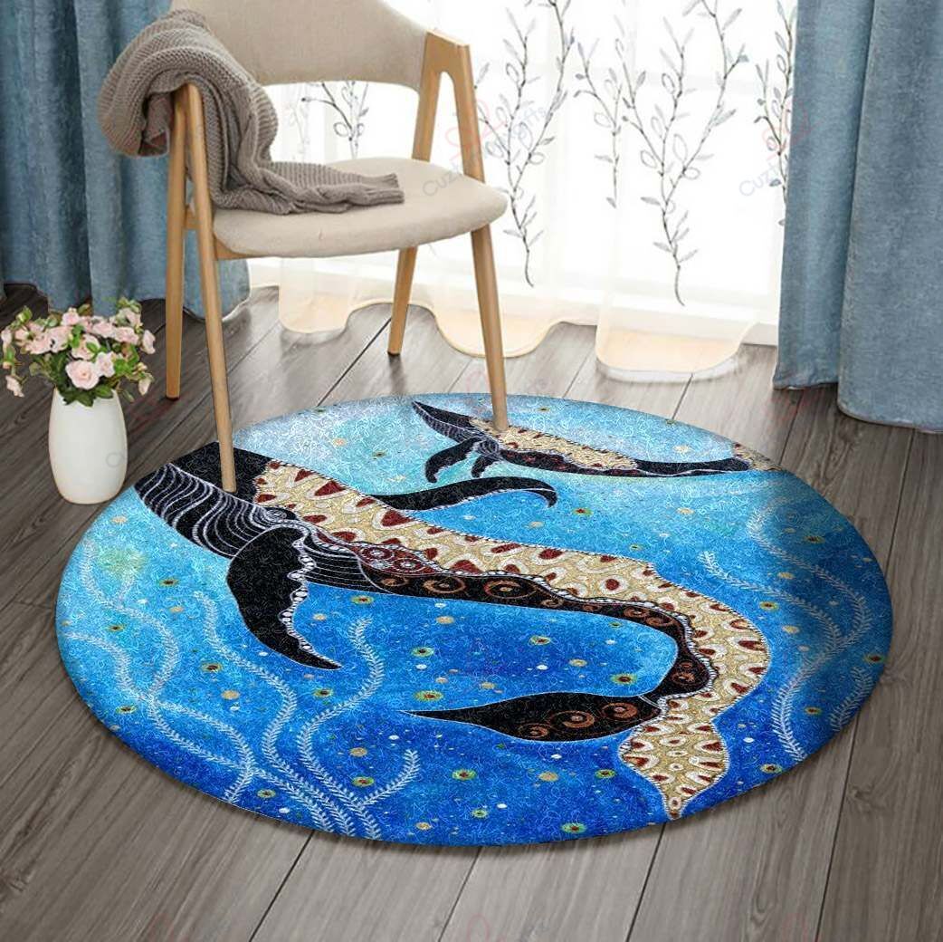 Whales Aboriginal Round Carpet Floor Rug Living Room Bedroom Decor Round Area Rug Carpet Whales Aboriginal Round Carpet Floor Rug Living Room Bedroom Decor Round Area Rug Carpet