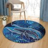 Whales Sea Round Carpet Floor Rug Living Room Bedroom Decor Round Area Rug Carpet