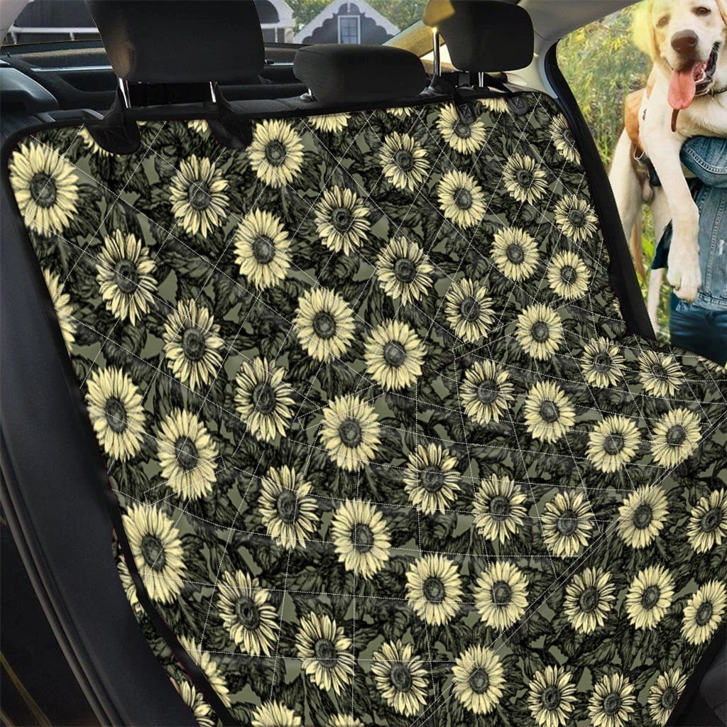 Wheat And Black Dark Sunflower Car Back Seat Cover Dog Car Seat Covers - ab269da96fb3 Wheat And Black Dark Sunflower Car Back Seat Cover Dog Car Seat Covers - ab269da96fb3