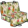 White Aloha Pineapple Pattern Print Pet Car Back Seat Cover - d1b35c006b3c