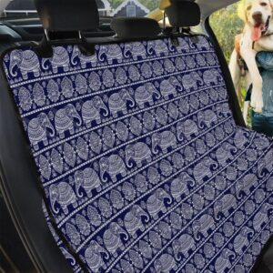 White And Blue Indian Elephant Car Back Seat Cover Dog Car Seat Covers - 51087e8fcde8