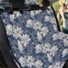 White And Blue Lotus Flower Pattern Car Back Seat Cover Dog Car Seat Covers - e8d6504603c6