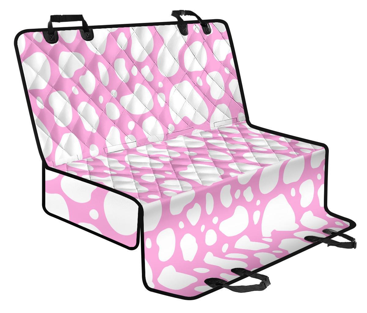 White And Pink Cow Print Pet Car Back Seat Cover - 9d8e7e31c2aa White And Pink Cow Print Pet Car Back Seat Cover - 9d8e7e31c2aa