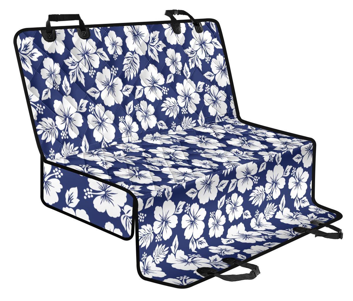 White Blue Hibiscus Floral Pattern Print Pet Car Back Seat Cover - 10c0244af3c3 White Blue Hibiscus Floral Pattern Print Pet Car Back Seat Cover - 10c0244af3c3
