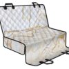 White Brown Grunge Marble Print Pet Car Back Seat Cover - 0847696f3541
