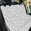 White Eggplant Drawing Themed Car Back Seat Cover Dog Car Seat Covers - bf6db9bce65c