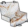 White Gold Grunge Marble Print Pet Car Back Seat Cover - a54a457c1a6c
