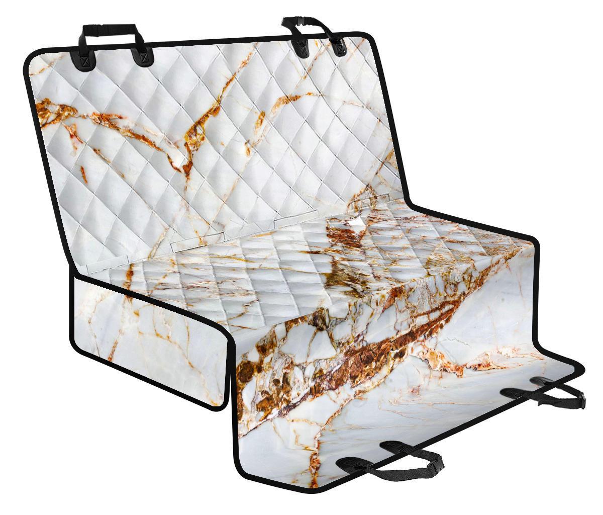 White Gold Grunge Marble Print Pet Car Back Seat Cover - a54a457c1a6c White Gold Grunge Marble Print Pet Car Back Seat Cover - a54a457c1a6c