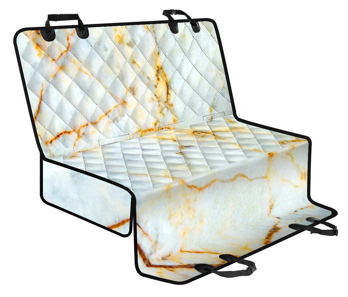 White Gold Marble Print Pet Car Back Seat Cover - a351c22f24fe White Gold Marble Print Pet Car Back Seat Cover - a351c22f24fe