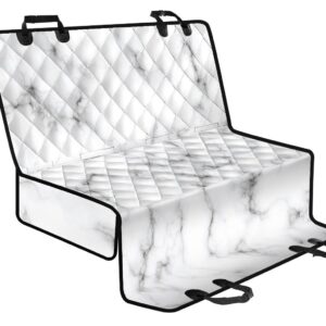 White Grey Smoke Marble Print Pet Car Back Seat Cover - 7612cff47275
