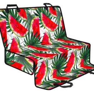 White Palm Leaf Watermelon Pattern Print Pet Car Back Seat Cover - 58d8f6b37d3e
