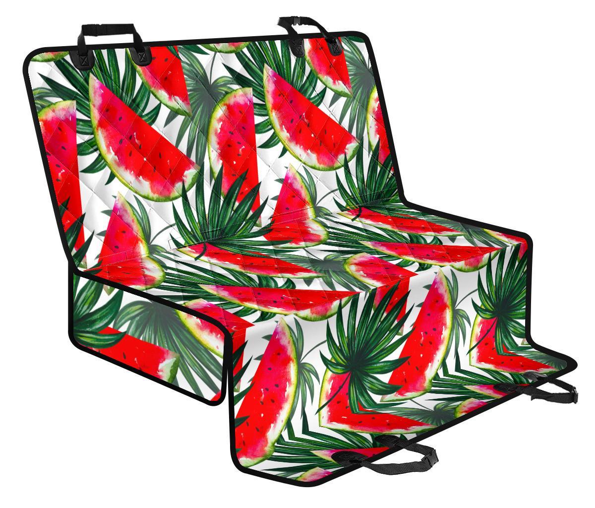 White Palm Leaf Watermelon Pattern Print Pet Car Back Seat Cover - 58d8f6b37d3e White Palm Leaf Watermelon Pattern Print Pet Car Back Seat Cover - 58d8f6b37d3e