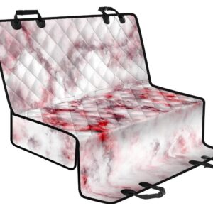 White Ruby Marble Print Pet Car Back Seat Cover - b6f0bdb744ff