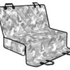 White Snow Camouflage Print Pet Car Back Seat Cover - a3ec0a1a76d3
