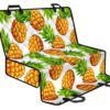 White Summer Pineapple Pattern Print Pet Car Back Seat Cover - 84fdf9317d81