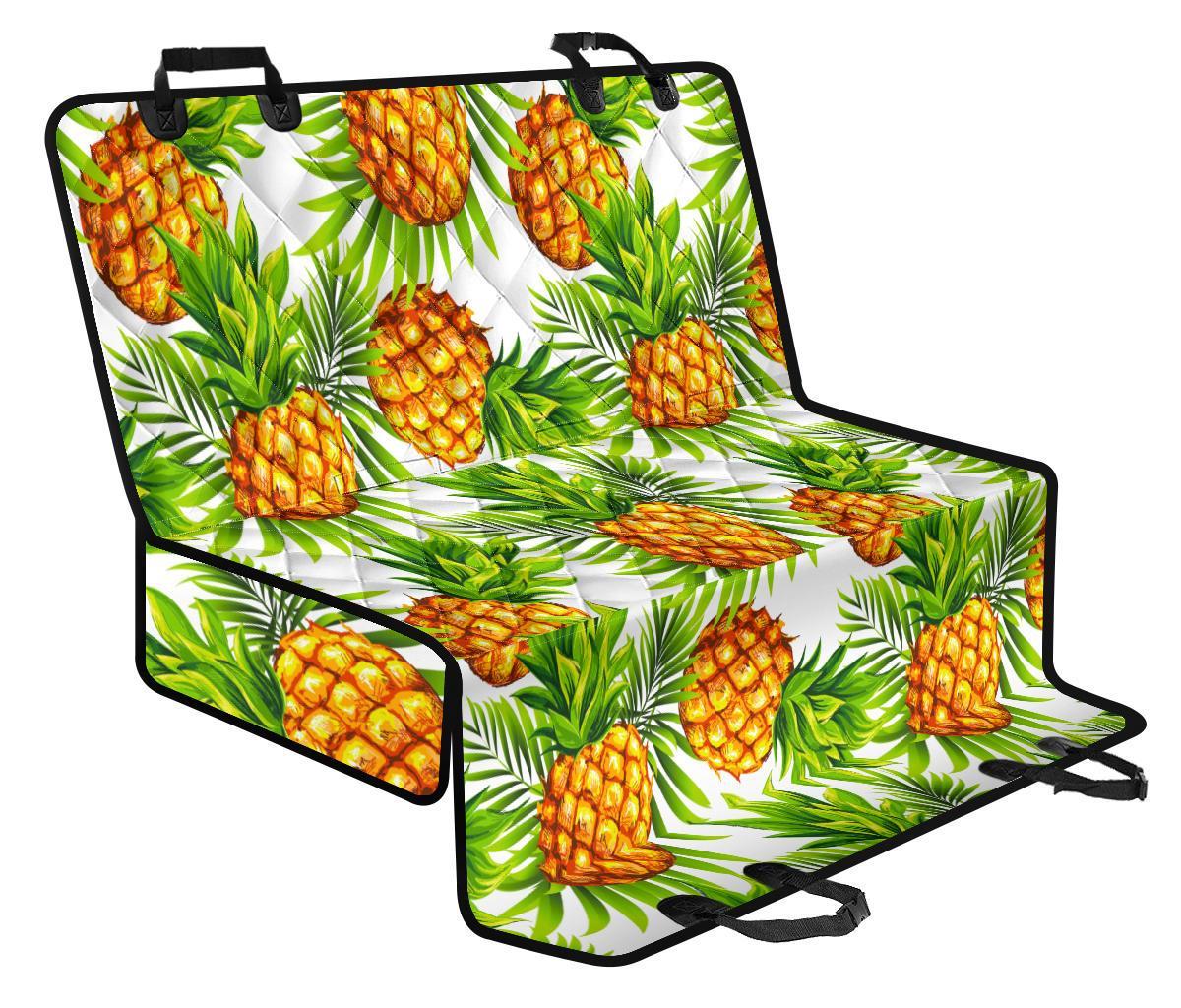 White Tropical Pineapple Pattern Print Pet Car Back Seat Cover - e923115943e8 White Tropical Pineapple Pattern Print Pet Car Back Seat Cover - e923115943e8