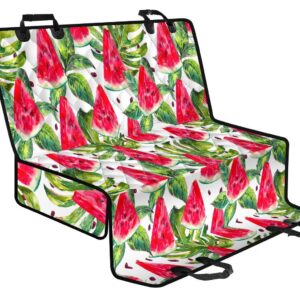 White Tropical Watermelon Pattern Print Pet Car Back Seat Cover - d35840ff89e3