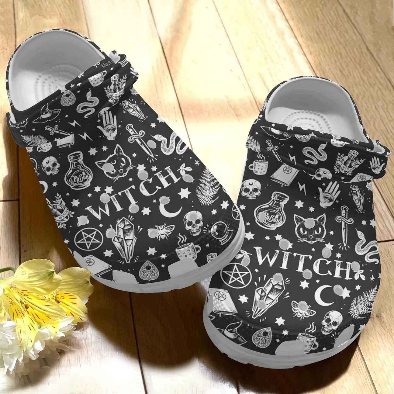 Wicca Personalize Clog Custom Crocs Fashionstyle Comfortable For Women Men Kid Print 3D Whitesole The Witch Wicca Personalize Clog Custom Crocs Fashionstyle Comfortable For Women Men Kid Print 3D Whitesole The Witch