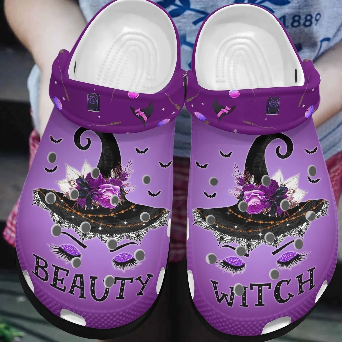 Wicca Personalized Clog Custom Crocs Comfortablefashion Style Comfortable For Women Men Kid Print 3D Beauty Witch Wicca Personalized Clog Custom Crocs Comfortablefashion Style Comfortable For Women Men Kid Print 3D Beauty Witch