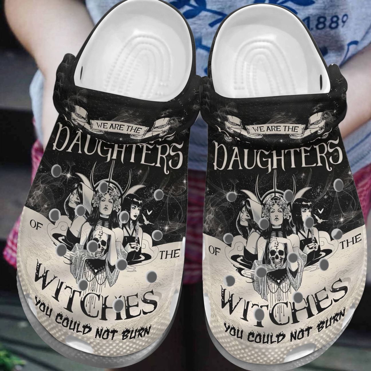 Wicca Personalized Clog Custom Crocs Comfortablefashion Style Comfortable For Women Men Kid Print 3D Daughters Of The Withches Wicca Personalized Clog Custom Crocs Comfortablefashion Style Comfortable For Women Men Kid Print 3D Daughters Of The Withches
