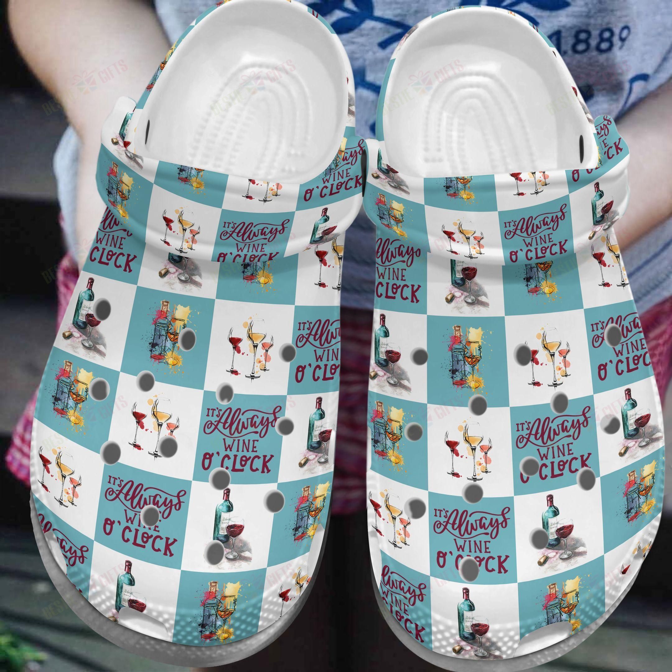 Wine Crocs Clog Classic Clog Whitesole It’S Always Wine O’Clock Shoes Wine Crocs Clog Classic Clog Whitesole It’S Always Wine O’Clock Shoes