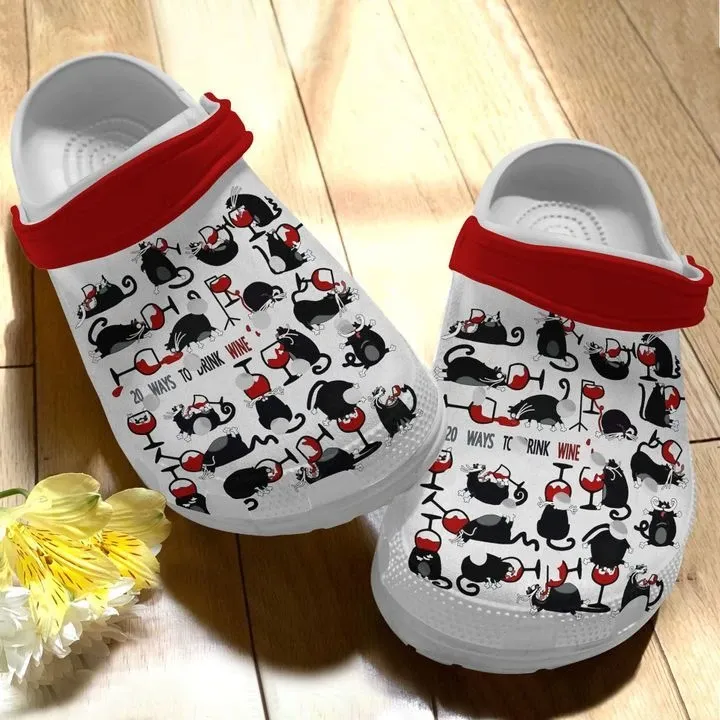Wine Personalize Clog Custom Crocs Fashionstyle Comfortable For Women Men Kid Print 3D 20 Ways To Drink Wine Wine Personalize Clog Custom Crocs Fashionstyle Comfortable For Women Men Kid Print 3D 20 Ways To Drink Wine
