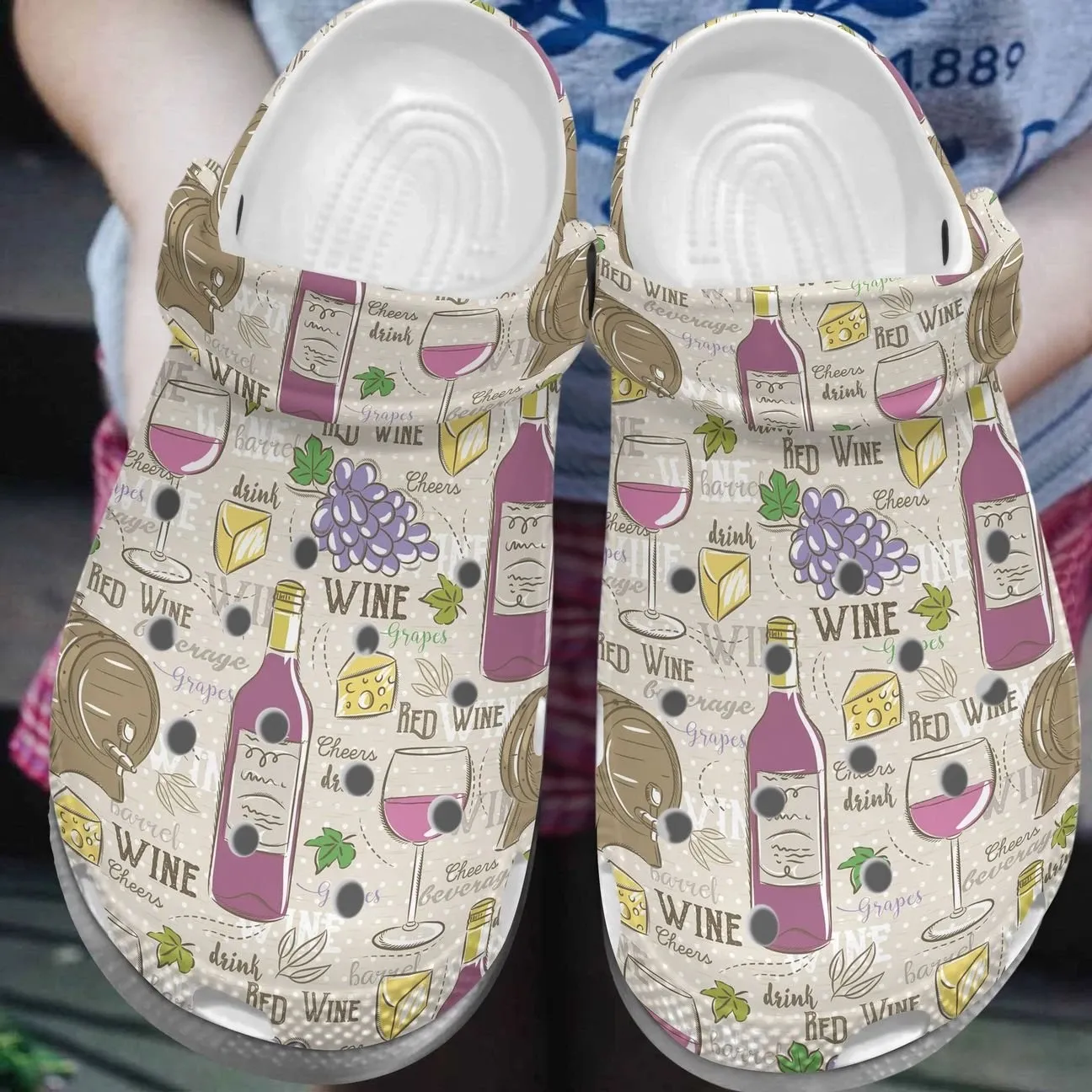 Wine Personalize Clog Custom Crocs Fashionstyle Comfortable For Women Men Kid Print 3D Drink Red Wine Wine Personalize Clog Custom Crocs Fashionstyle Comfortable For Women Men Kid Print 3D Drink Red Wine