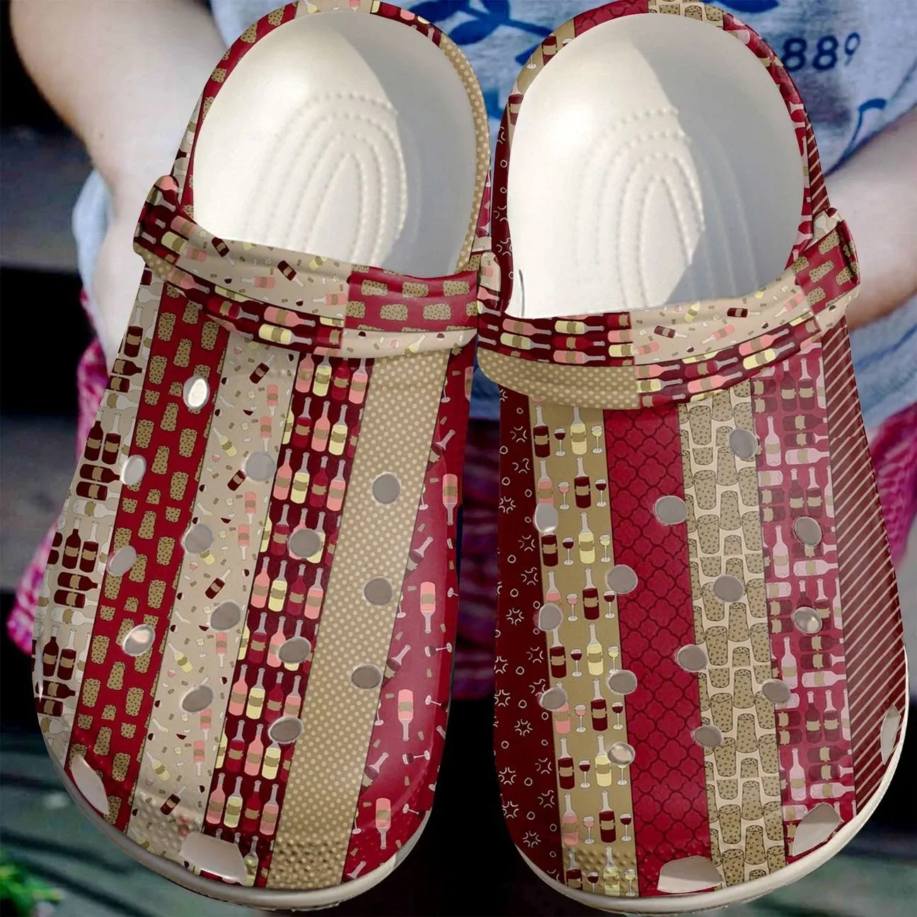 Wine Personalize Clog Custom Crocs Fashionstyle Comfortable For Women Men Kid Print 3D Red Wine Wine Personalize Clog Custom Crocs Fashionstyle Comfortable For Women Men Kid Print 3D Red Wine