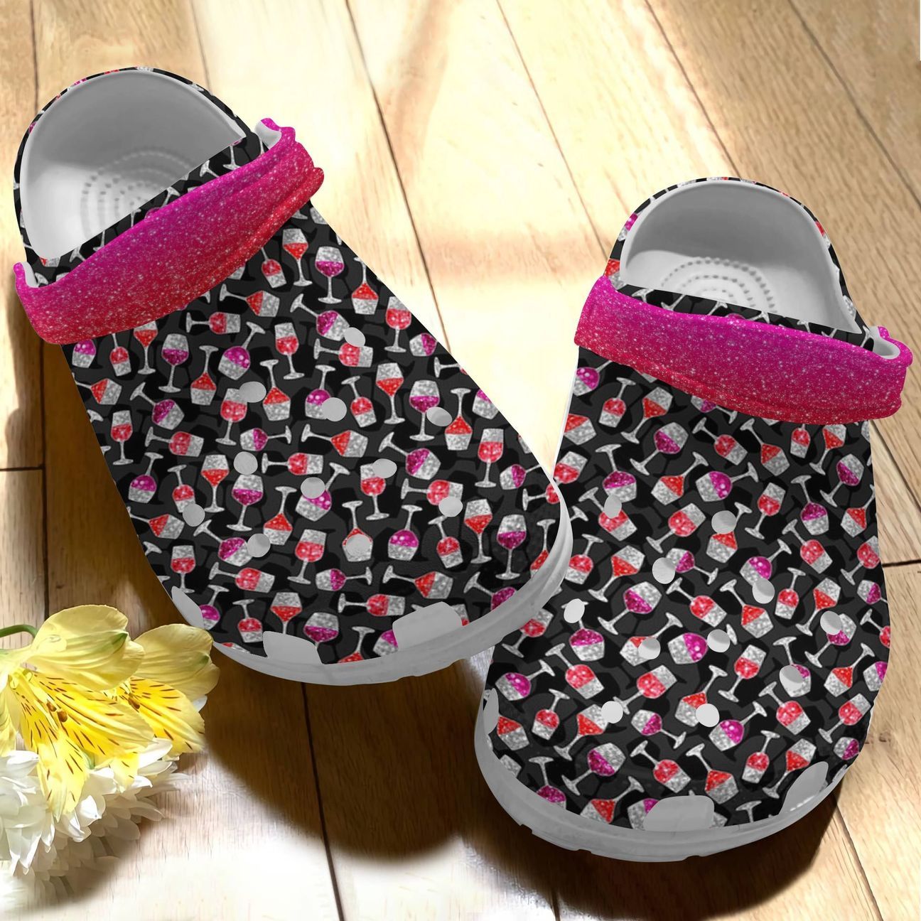 Wine Personalize Clog Custom Crocs Fashionstyle Comfortable For Women Men Kid Print 3D Whitesole Glitter Wine Wine Personalize Clog Custom Crocs Fashionstyle Comfortable For Women Men Kid Print 3D Whitesole Glitter Wine