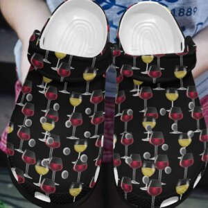 Wine Personalized Clog Custom Crocs Comfortablefashion Style Comfortable For Women Men Kid Print 3D Wine Pattern