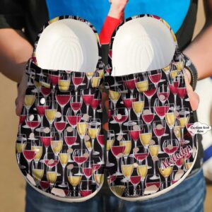 Wine Personalized Pattern Sku 2727 Crocs Crocband Clog Comfortable For Mens Womens Classic Clog Water Shoes