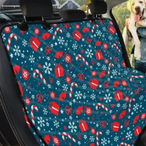 Winter Season Christmas Holiday Elements Car Back Seat Cover Dog Car Seat Covers - 5fa600dd27b6