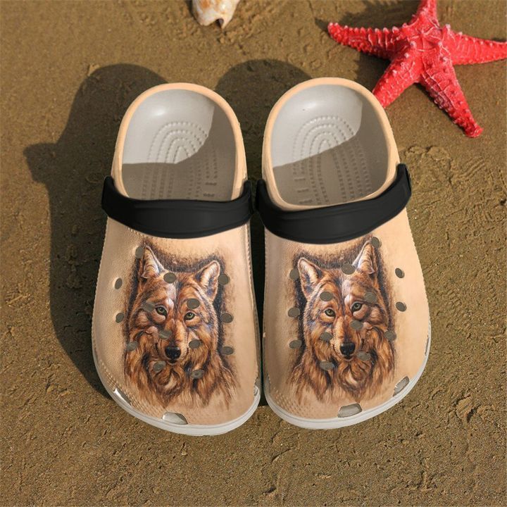 Wolf Art Sku 2748 Crocs Crocband Clog Comfortable For Mens Womens Classic Clog Water Shoes Wolf Art Sku 2748 Crocs Crocband Clog Comfortable For Mens Womens Classic Clog Water Shoes