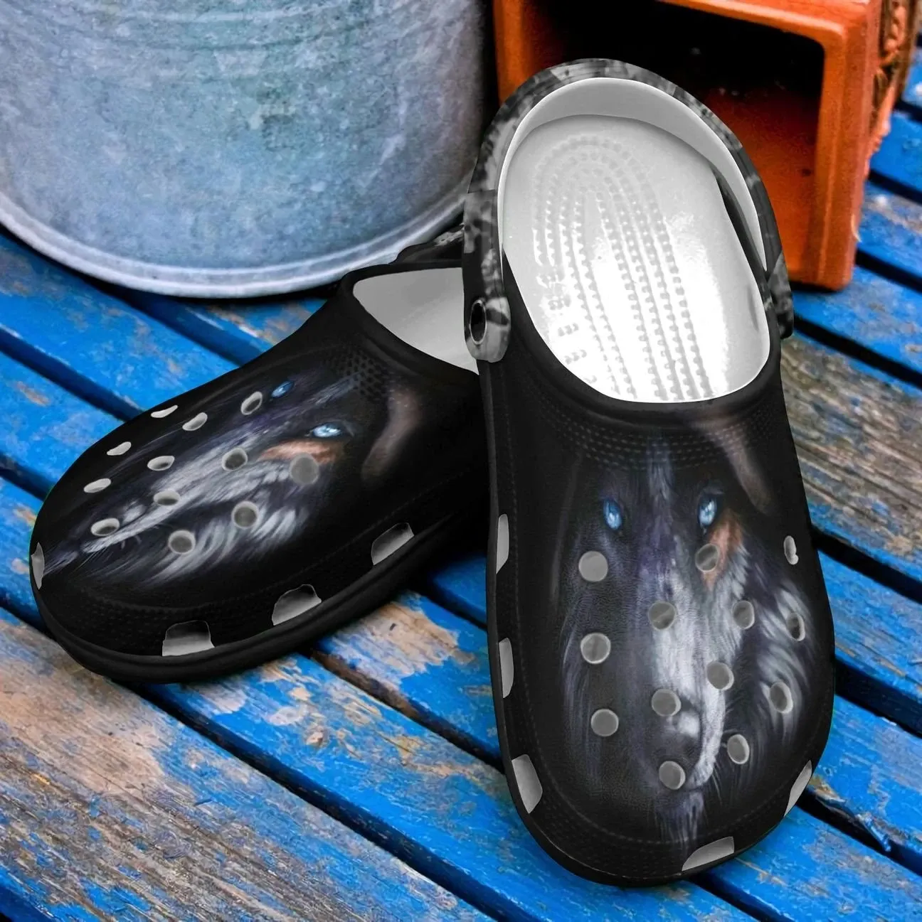 Wolf Personalized Clog Custom Crocs Comfortablefashion Style Comfortable For Women Men Kid Print 3D Amazing Wolf Wolf Personalized Clog Custom Crocs Comfortablefashion Style Comfortable For Women Men Kid Print 3D Amazing Wolf