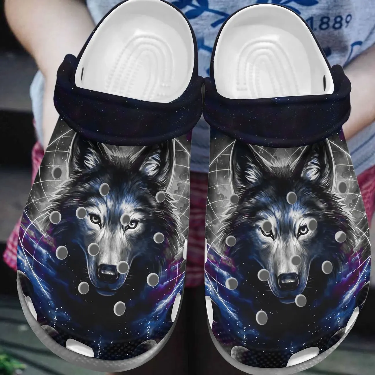 Wolf Personalized Clog Custom Crocs Comfortablefashion Style Comfortable For Women Men Kid Print 3D Mystery Wolf Personalized Clog Custom Crocs Comfortablefashion Style Comfortable For Women Men Kid Print 3D Mystery