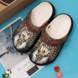 Wolf Personalized Clog Custom Crocs Comfortablefashion Style Comfortable For Women Men Kid Print 3D Native Wolf