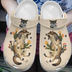 Wolf Personalized Clog Custom Crocs Comfortablefashion Style Comfortable For Women Men Kid Print 3D Woof